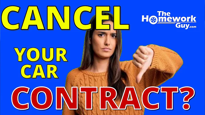 How To Cancel A Car Contract In 2025 After Signing - Is It Possible? The Homework Guy
