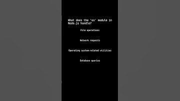 Nodejs | What does the 