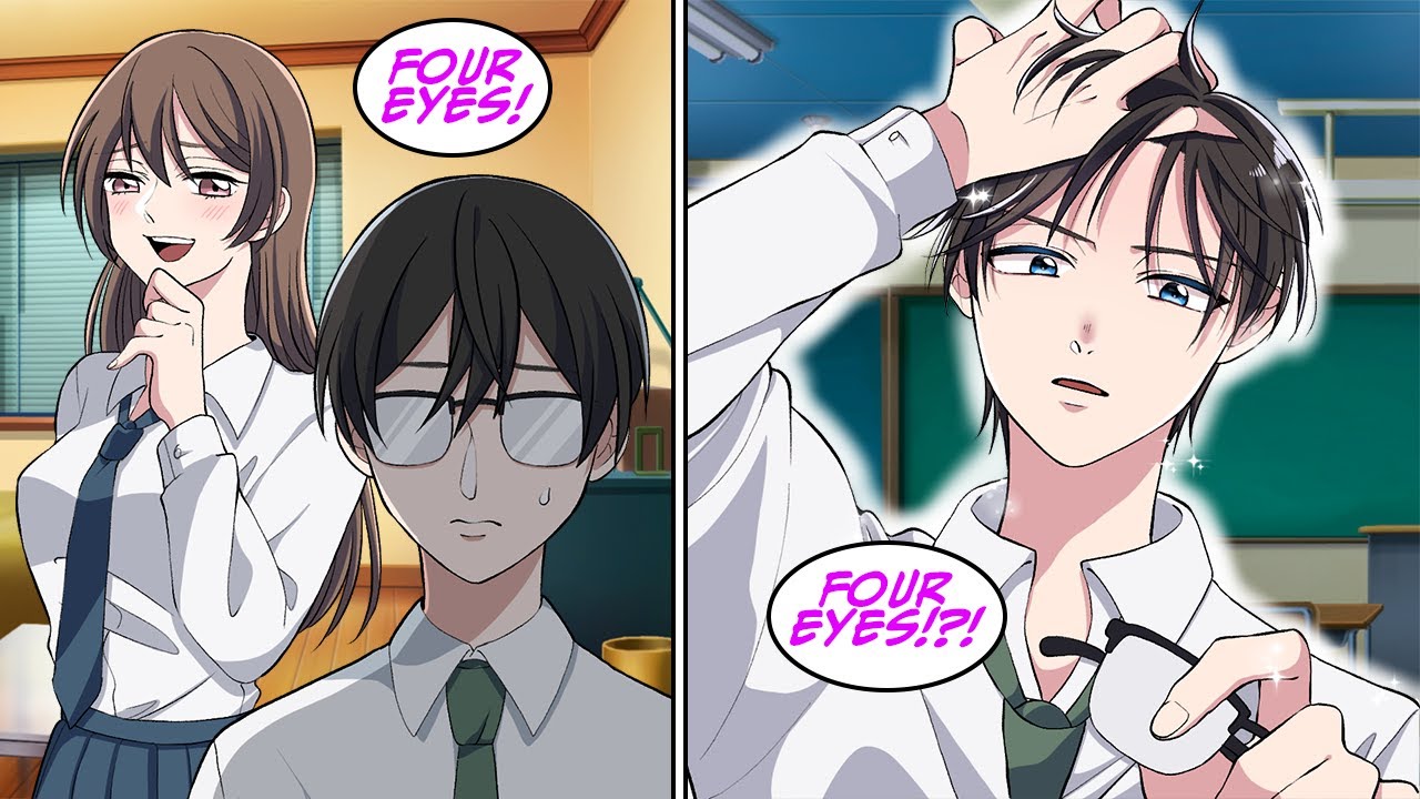 [Manga Dub] My step-sister looked down on me until I took off my glasses…[RomCom]