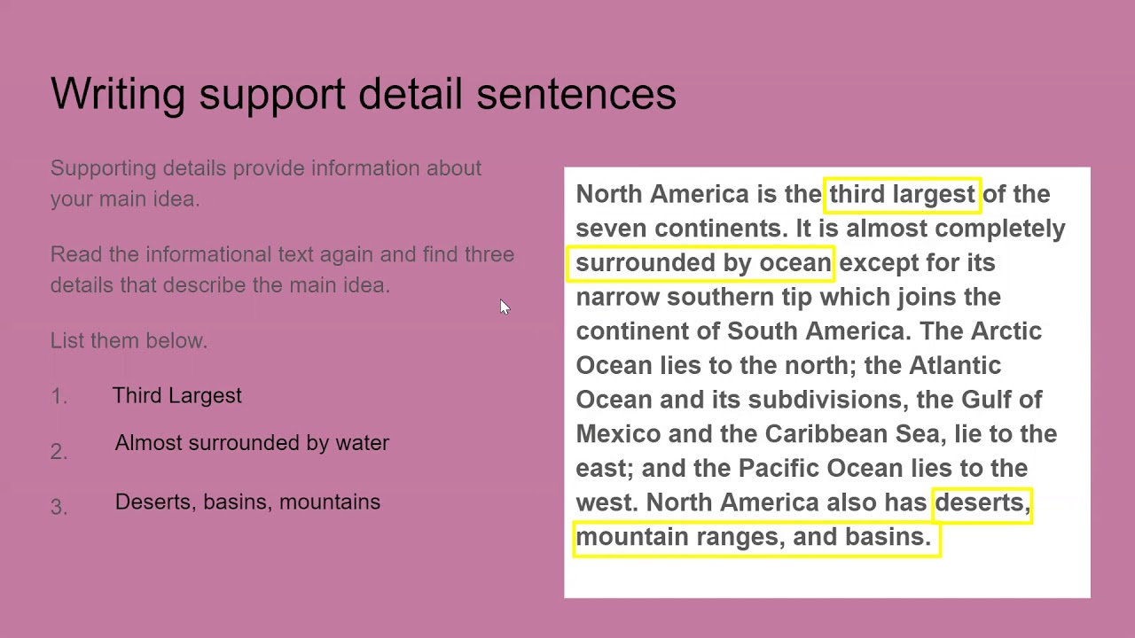 supporting detail of essay