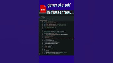 Generate PDF in FlutterFlow #flutterflow #pdf #flutter #shorts