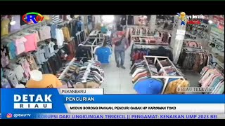 MODUS BORONG PAKAIAN, PENCURI GASAK HP KARYAWAN TOKO