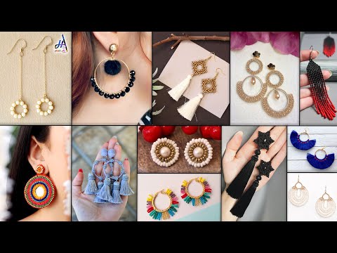 Cute Fancy!!.. Daily Wear & Party Wear DIY Earrings Making At Home - YouTube