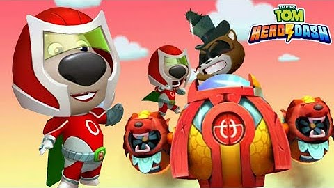 Red Color Ben Vs Raccoon Boss - My Talking Tom Hero Dash Gameplay (Android/iOS)