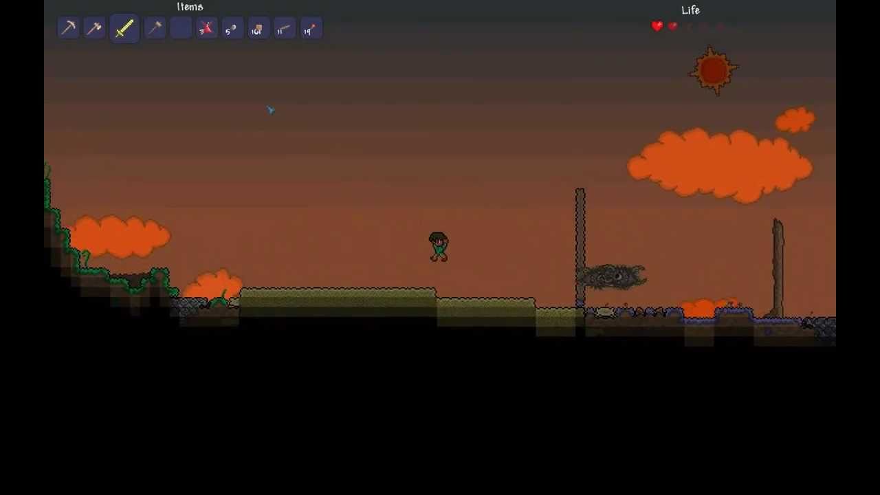 Terraria Ep6 Search For Sunflowers To Stop Corruption! YouTube