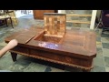 Magic themed hidden compartment coffee table. Wizard coffee table
