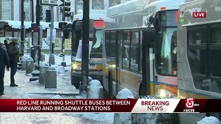 Shuttle buses replacing some MBTA Red Line service