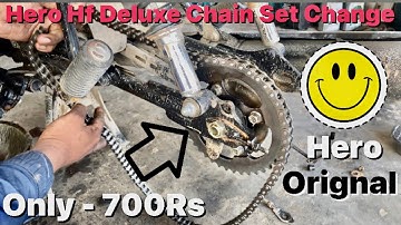 Hero Hf Deluxe Chain Sprocket Replace