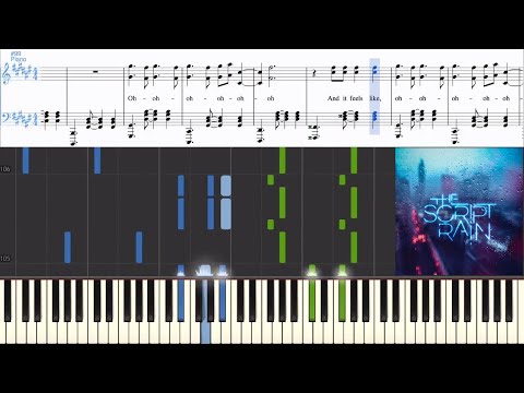 The Script - Rain (Synthesia Piano Tutorial w/Lyrics)