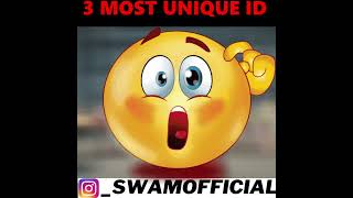 TOP 3 MOST UNIQUE ID😲 #Shorts #freefireshorts