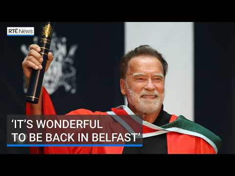 Video Arnold Schwarzenegger awarded honorary doctorate by Ulster University in Belfast | RTÉ News