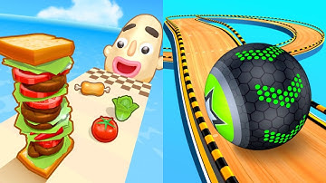 Sandwich Runner vs Going Balls - All Level Gameplay Android,iOS - NEW APK UPDATE GAMEPLAY 2024