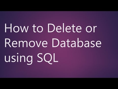 Learn How to Delete or Remove Database using SQL
