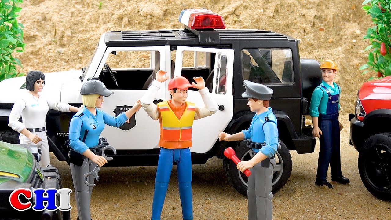 警察車卡通 玩具車 車車玩具 Youtube