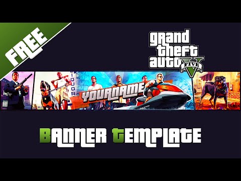 FREE GTA V Banner Template [Photoshop Tutorial]