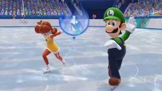Mario & Sonic At The Sochi 2014 Olympic Winter Games - Luigi & Daisy In Figure Skating Pairs