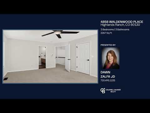 4858 Waldenwood Place, Highlands Ranch, CO home video tour
