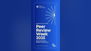 Celebrate Peer Review Week 2025 with ACSE | #PRW2025 #peerreview