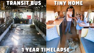 Skoolie Timelapse: They Turned a Transit Bus Into a BEAUTIFUL Home