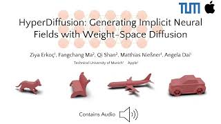 HyperDiffusion: Generating Implicit Neural Fields with Weight-Space Diffusion (ICCV'2023)