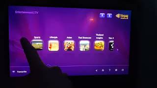 A Look at Thai Airways In-flight Entertainment Screen