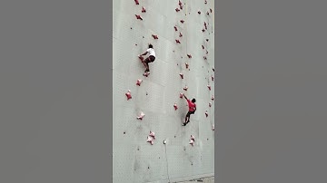 Speed climbing training at Jakarta international climbing wall| #shorts #climbing #reels #viralshort