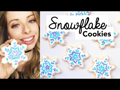 How to decorate snowflake cookies! Easy DIY