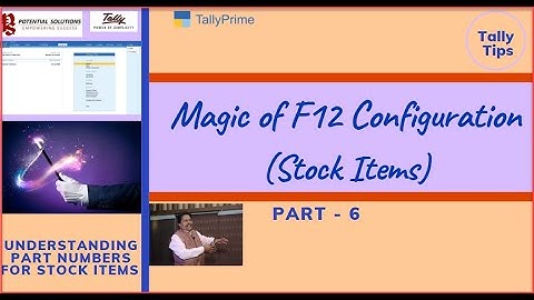 F12 - Configure Stock Items Part - 6 ( Part Numbers)