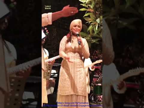 Dilbaro Song Live, on the occasion of a ring ceremony of Akash Ambani. Performed by Harshdeep Kaur