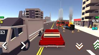 Blocky car racer street racer Gameply android IOS screenshot 1