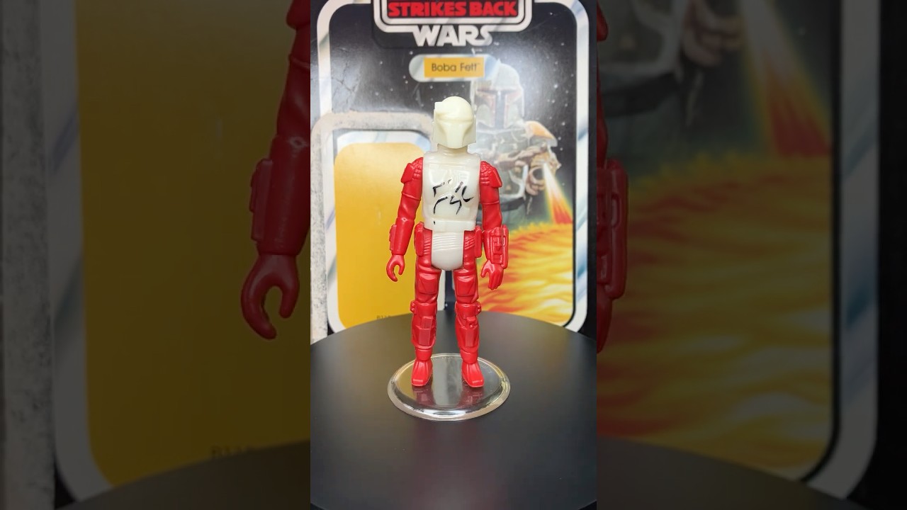 Star Wars: Boba Fett test shot prototype with red limbs from the Retro collection