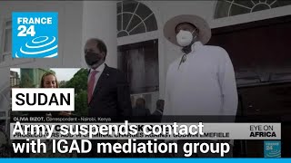 Sudan says it suspends contact with IGAD mediation group • FRANCE 24 English