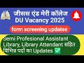 जीसस एंड मेरी कॉलेज Librarian updates notification out @LibraryCareer #LibraryCareer