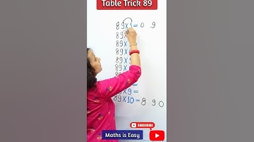 Table Trick | Table of 89 in easy way | 89 times table trick #shorts #youtueshorts #tabletrick #math