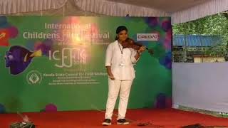 Violin solo performance of Abha Trivandrum @ ICFFK Trivandrum