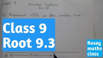 Ex 1.4 Q4 Class 9 Represent root 9.3 on the number line Ex 1.4 Q4#maths #ncert #irrationalnumber