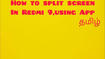 How to split Screen In Redmi 9 | #DIGITAL TECHNOLOGY | தமிழ்