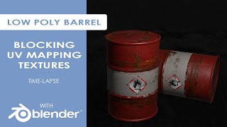 How to make a Low Poly Barrel in Blender | Time-Lapse