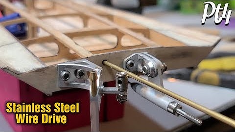 1:20 Scale Wood Hydroplane Build Series Pt5 Wire Drive & Stuffing Tube Installation