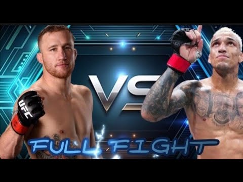 Justin Gaethje vs Charles Oliveira fight footage