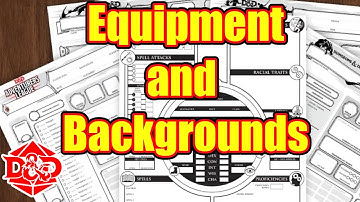 CHARACTER SHEET Equipment and backgrounds etc