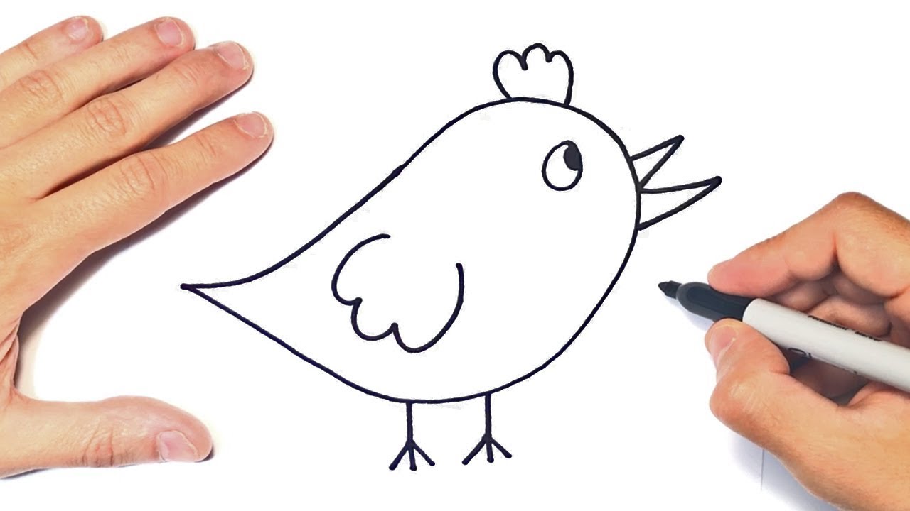 How to draw a Bird for kids | Bird Easy Draw Tutorial - YouTube