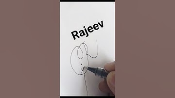 Rajeev name... comments your name.... subscribe like and share..drona calligraphy#shorts#style#
