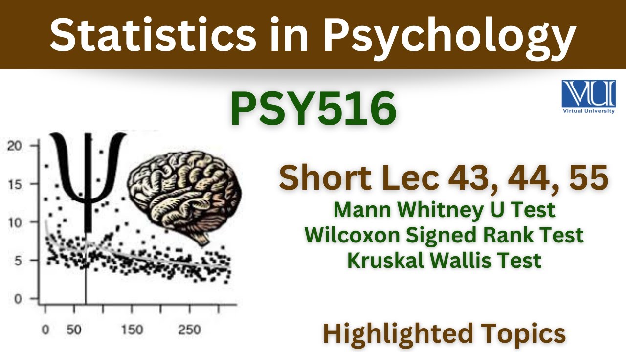 PSY516 Short Lecture 43, 44, 45_Mann Whitney U Test_Wilcoxon Test_Kruskal Wallis Test_psy516 lec 44