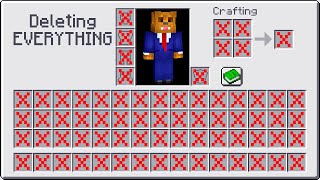 Minecraft But You DELETE OUR INVENTORY