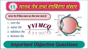 मानव नेत्र तथा रंगबिरंगा संसार l Class 10 Chapter 11 Important Mcq Questions