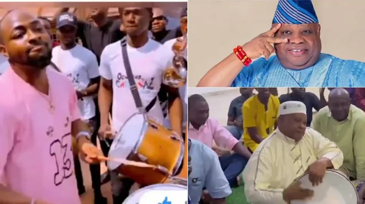 BEST OF DAVIDO & UNCLE GOV ADEMOLA ADELEKE DRUM BEATING MOMENT THAT'S WILL WAO!