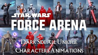 Star Wars Force Arena All Unique Cards Dark Side Characters Animations