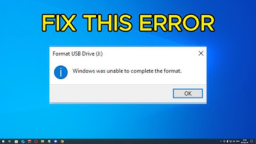 How to Fix Windows Was Unable to Complete the Format– USB Won’t Format At All
