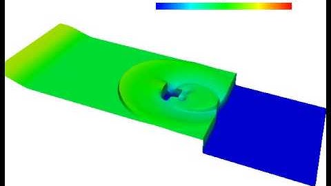 Shallow water flow impacting an obstacle: central moment-lattice Boltzmann simulation